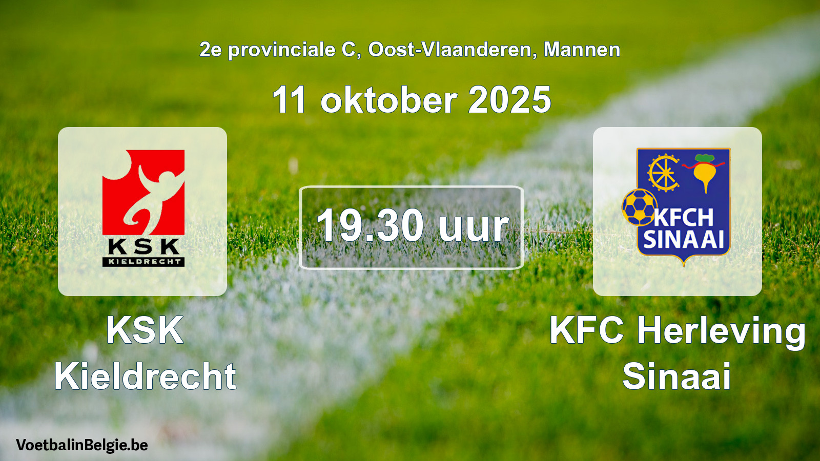 Scheduled match men football: KSK Kieldrecht - KFC Herleving Sinaai (11 October 2025)
