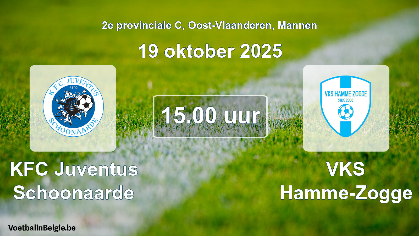 Scheduled match men football: KFC Juventus Schoonaarde - VKS Hamme-Zogge (19 October 2025)