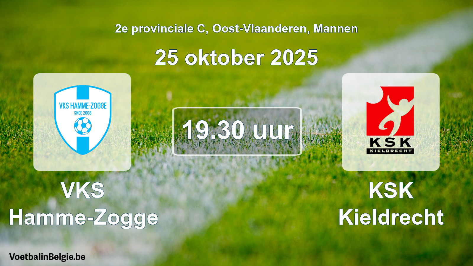 Scheduled match men football: VKS Hamme-Zogge - KSK Kieldrecht (25 October 2025)
