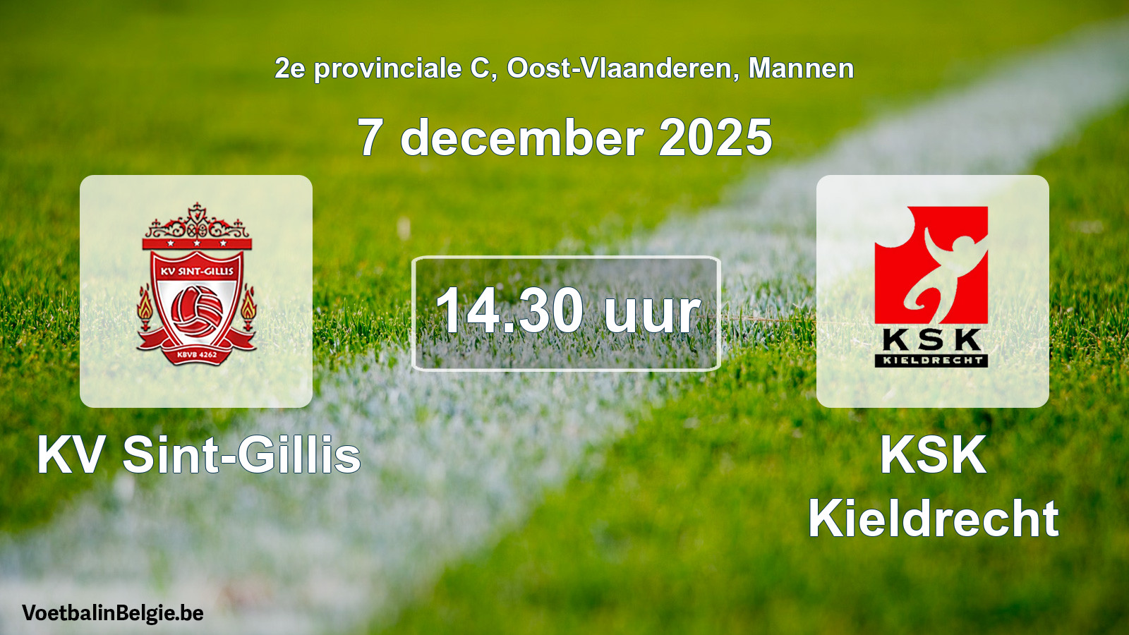 Scheduled match men football: KV Sint-Gillis - KSK Kieldrecht (7 December 2025)