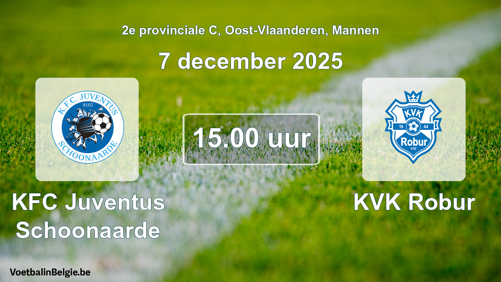 Scheduled match men football: KFC Juventus Schoonaarde - KVK Robur (7 December 2025)
