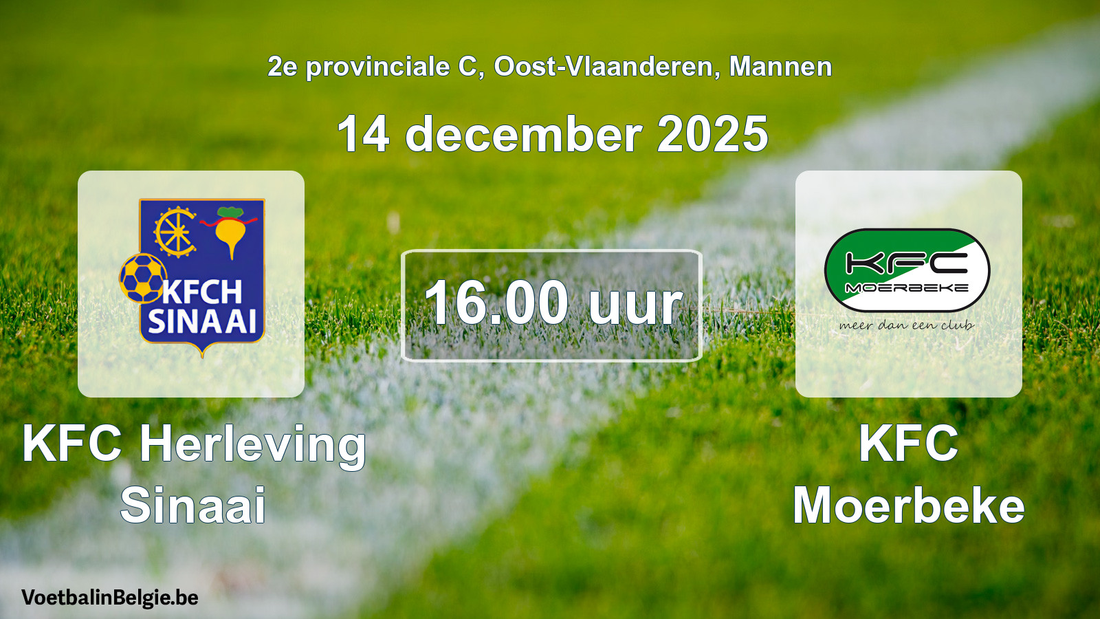 Scheduled match men football: KFC Herleving Sinaai - KFC Moerbeke (14 December 2025)