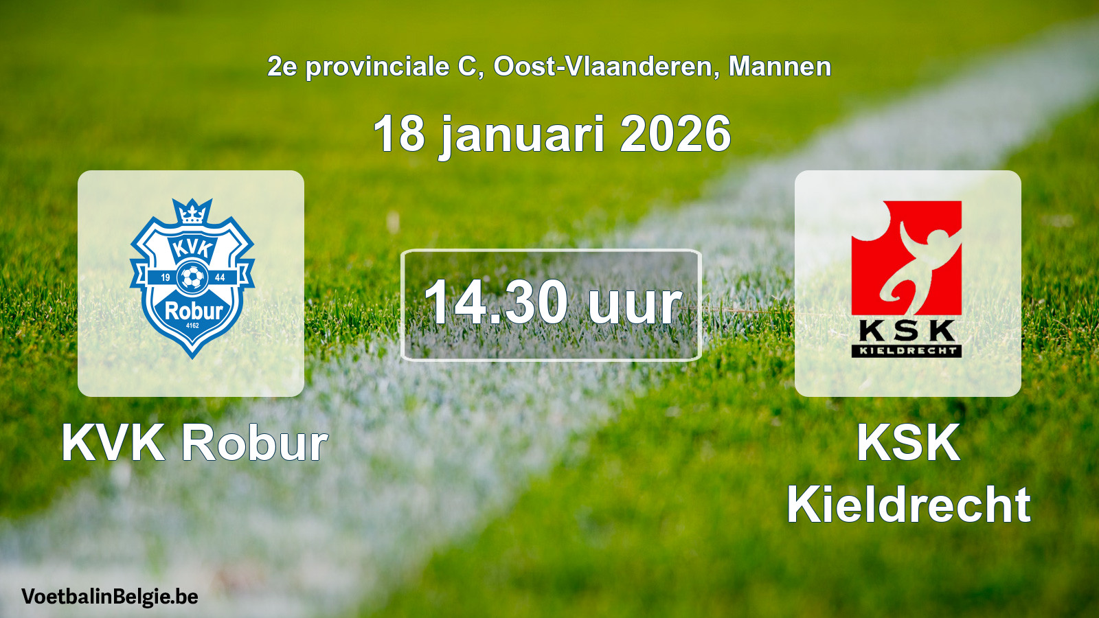 Scheduled match men football: KVK Robur - KSK Kieldrecht (18 January 2026)