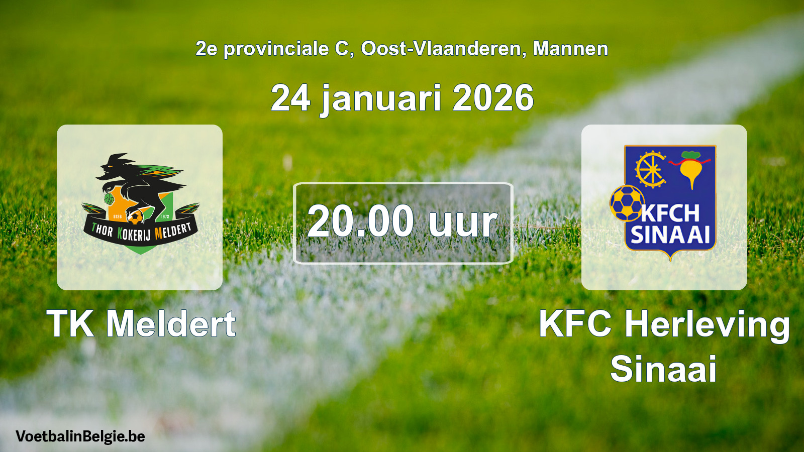 Scheduled match men football: TK Meldert - KFC Herleving Sinaai (24 January 2026)