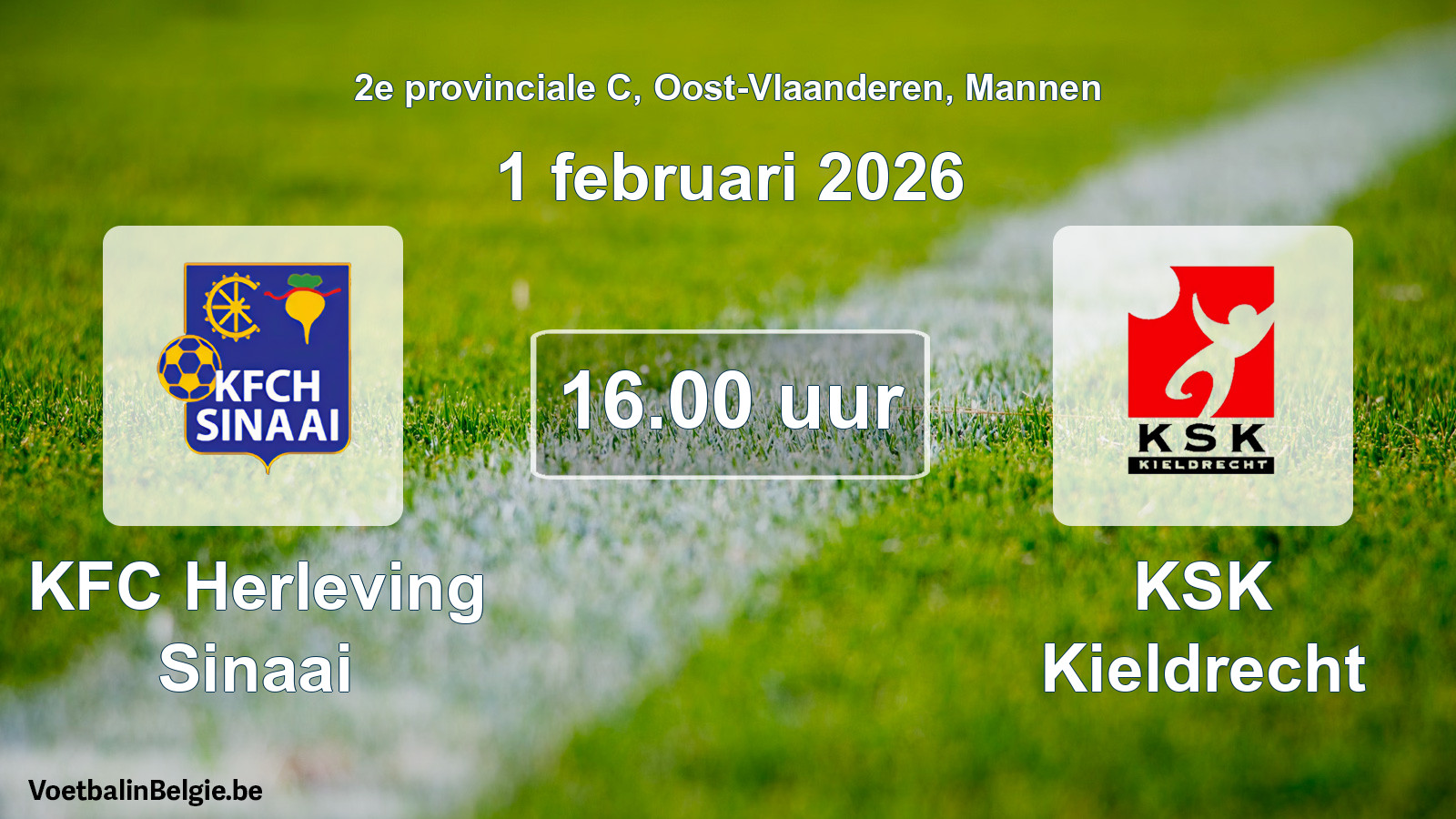 Scheduled match men football: KFC Herleving Sinaai - KSK Kieldrecht (1 February 2026)