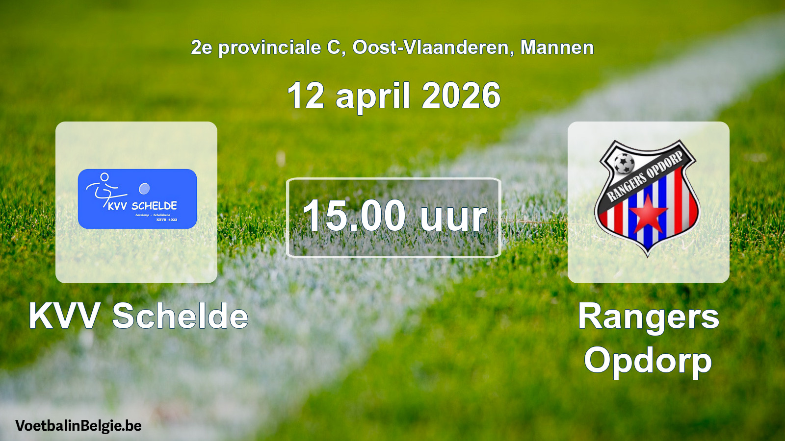 Scheduled match men football: KVV Schelde - Rangers Opdorp (12 April 2026)