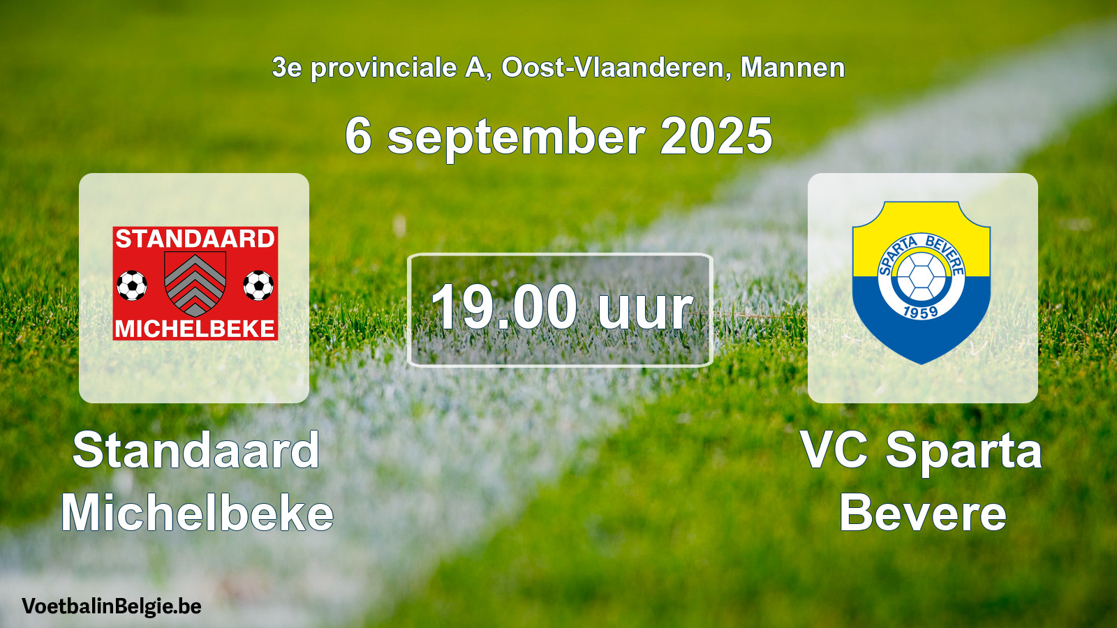 Scheduled match men football: Standaard Michelbeke - VC Sparta Bevere (6 September 2025)
