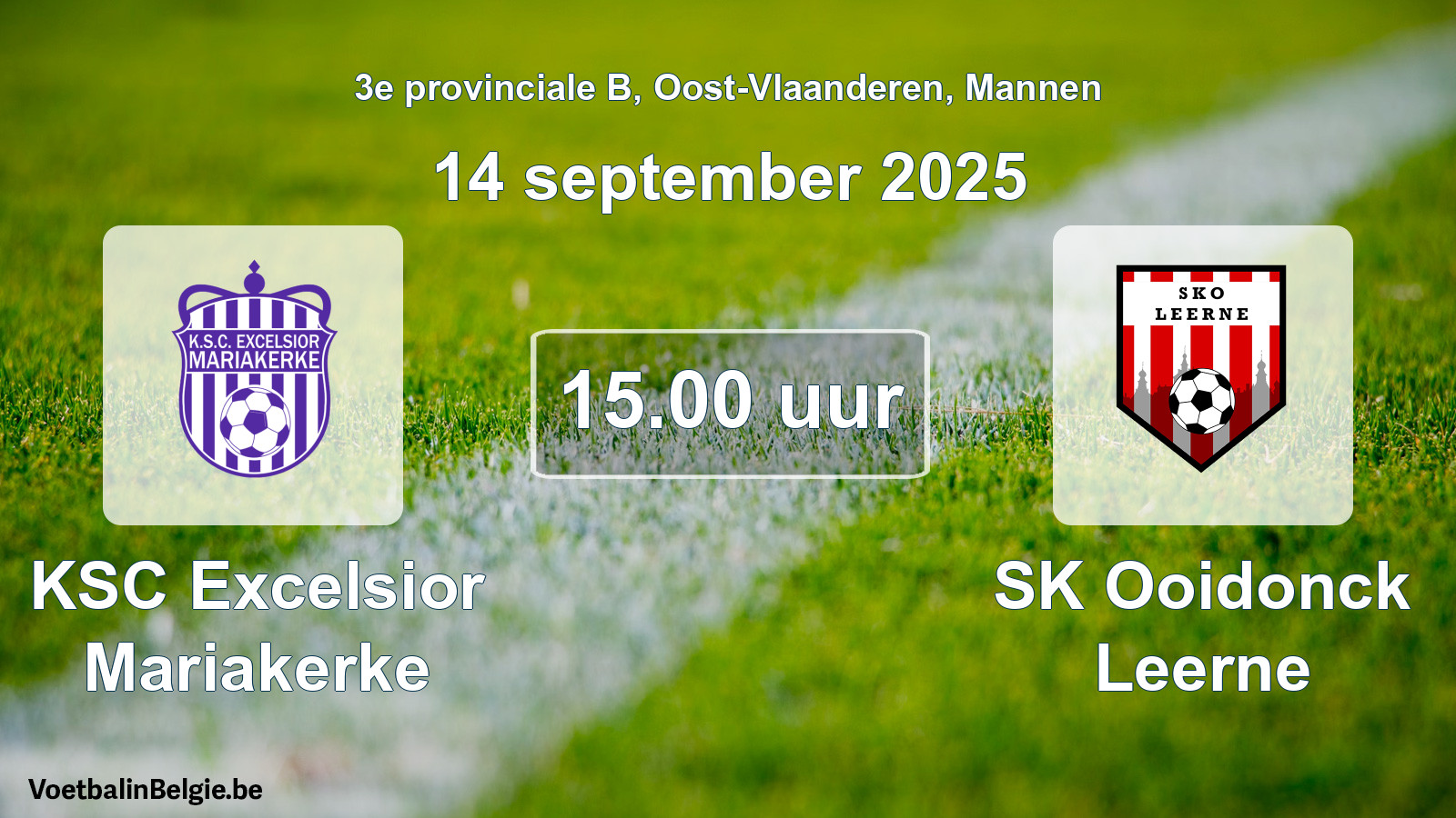 Scheduled match men football: KSC Excelsior Mariakerke - SK Ooidonck Leerne (14 September 2025)