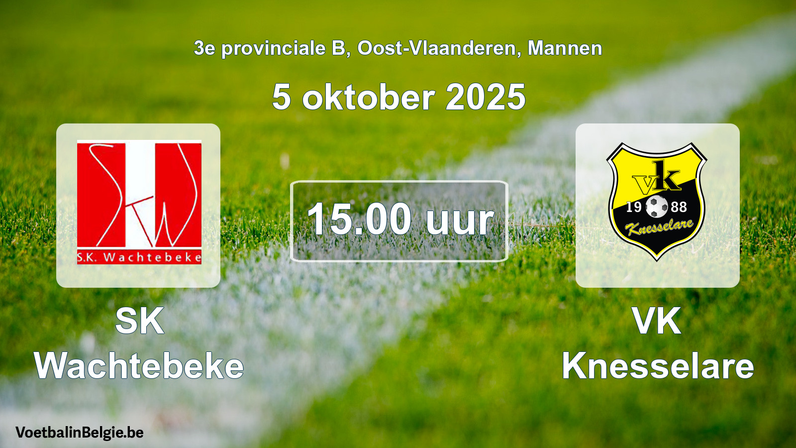 Scheduled match men football: SK Wachtebeke - VK Knesselare (5 October 2025)