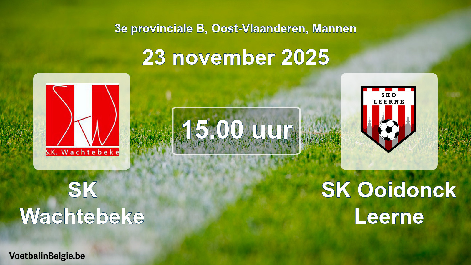 Scheduled match men football: SK Wachtebeke - SK Ooidonck Leerne (23 November 2025)