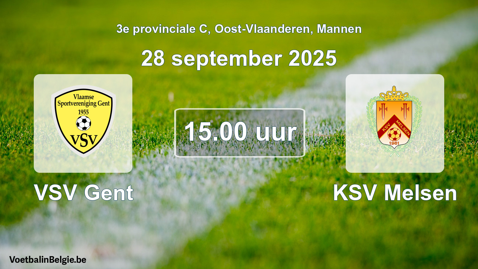 Scheduled match men football: VSV Gent - KSV Melsen (28 September 2025)