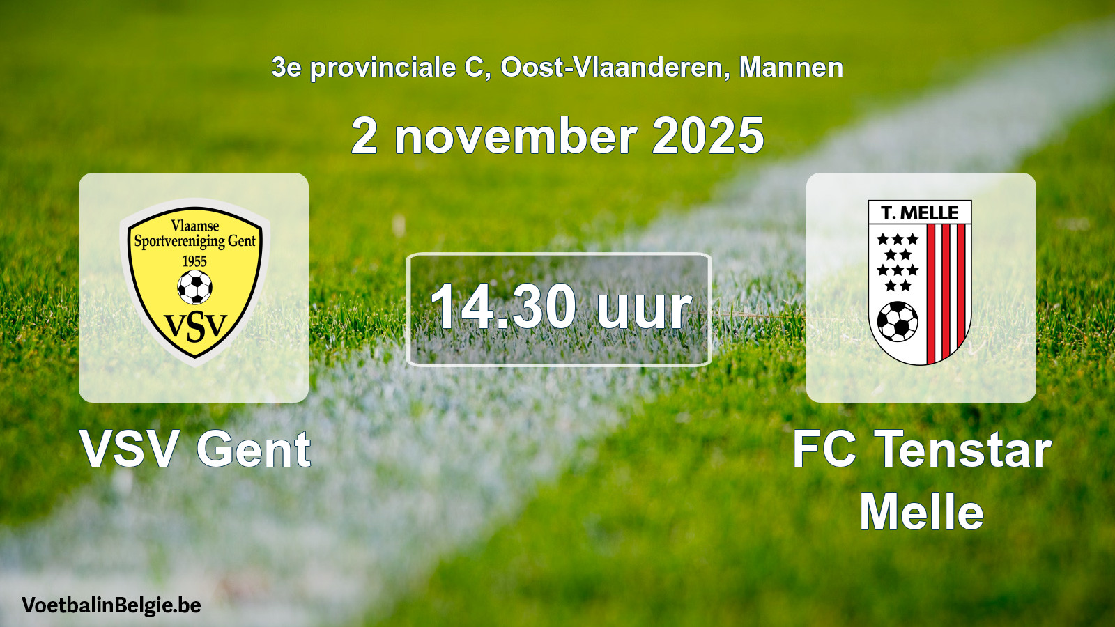 Scheduled match men football: VSV Gent - FC Tenstar Melle (2 November 2025)