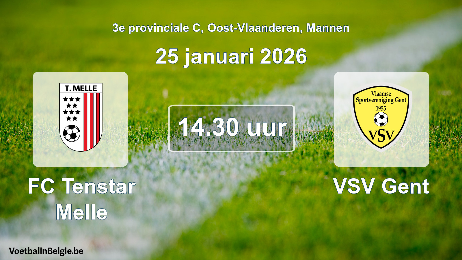 Scheduled match men football: FC Tenstar Melle - VSV Gent (25 January 2026)