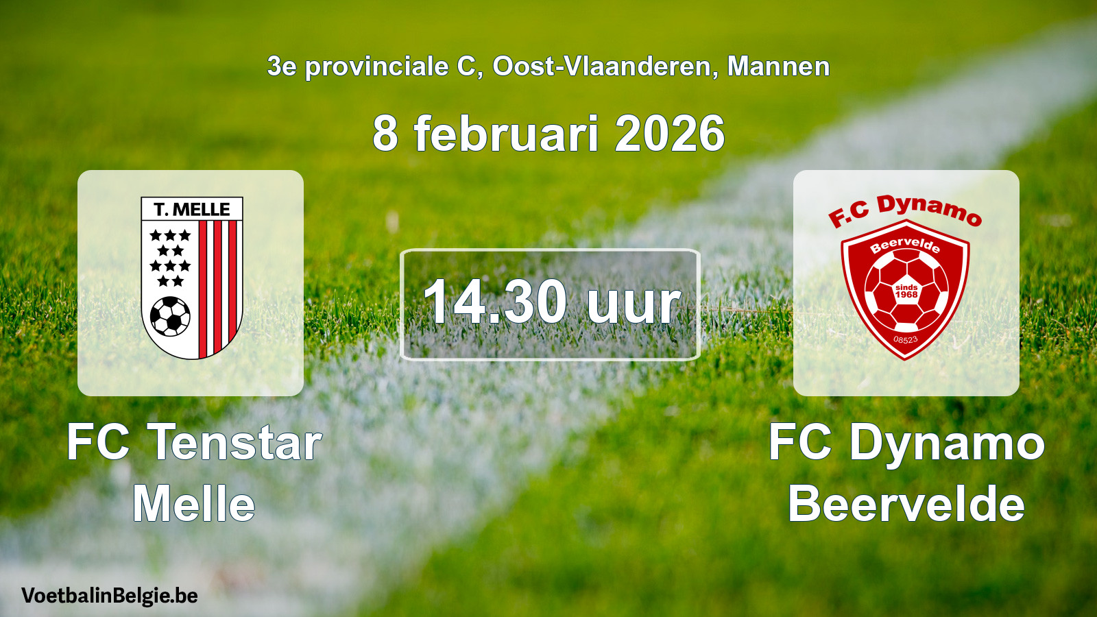 Scheduled match men football: FC Tenstar Melle - FC Dynamo Beervelde (8 February 2026)