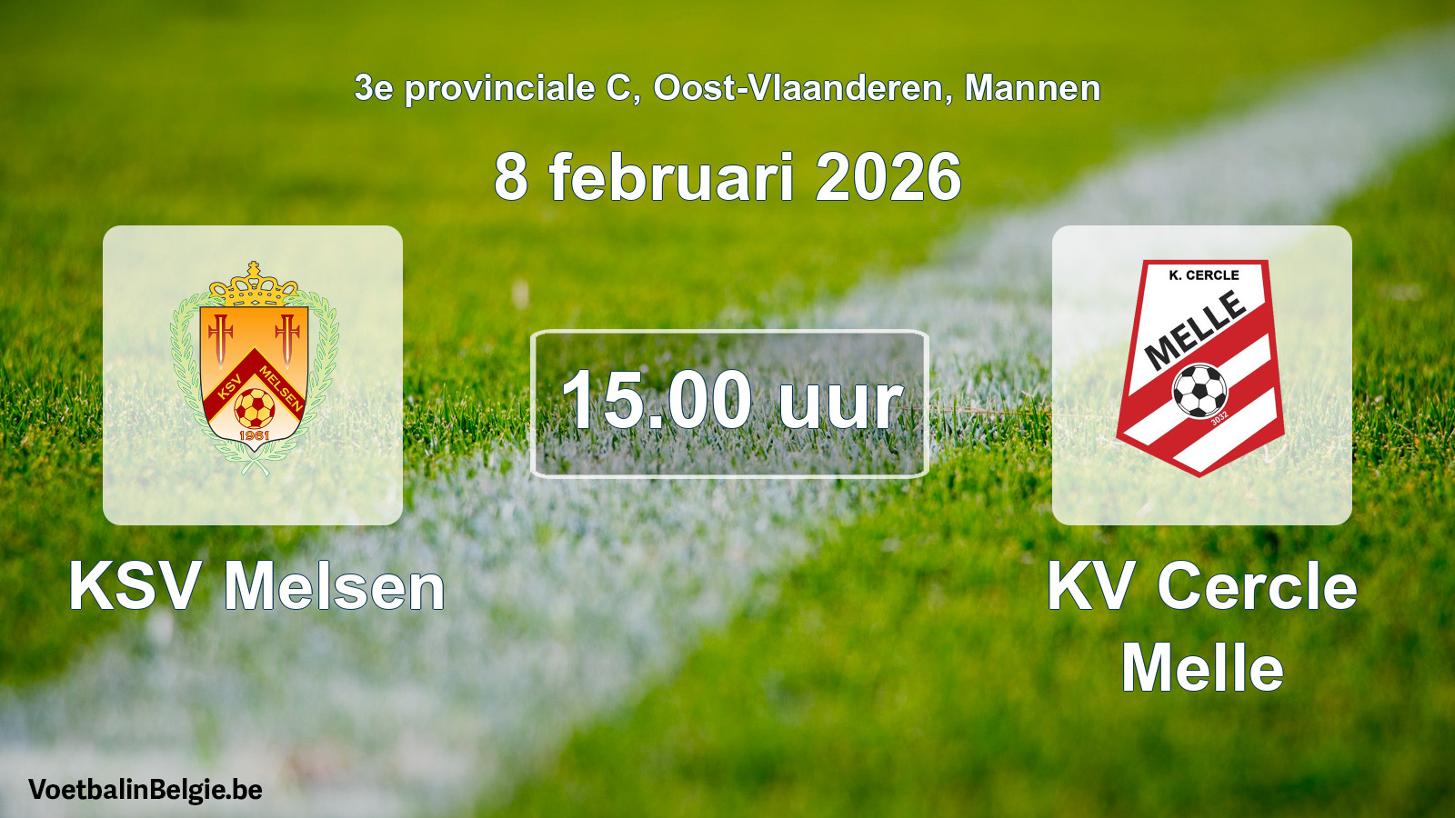Scheduled match men football: KSV Melsen - KV Cercle Melle (8 February 2026)