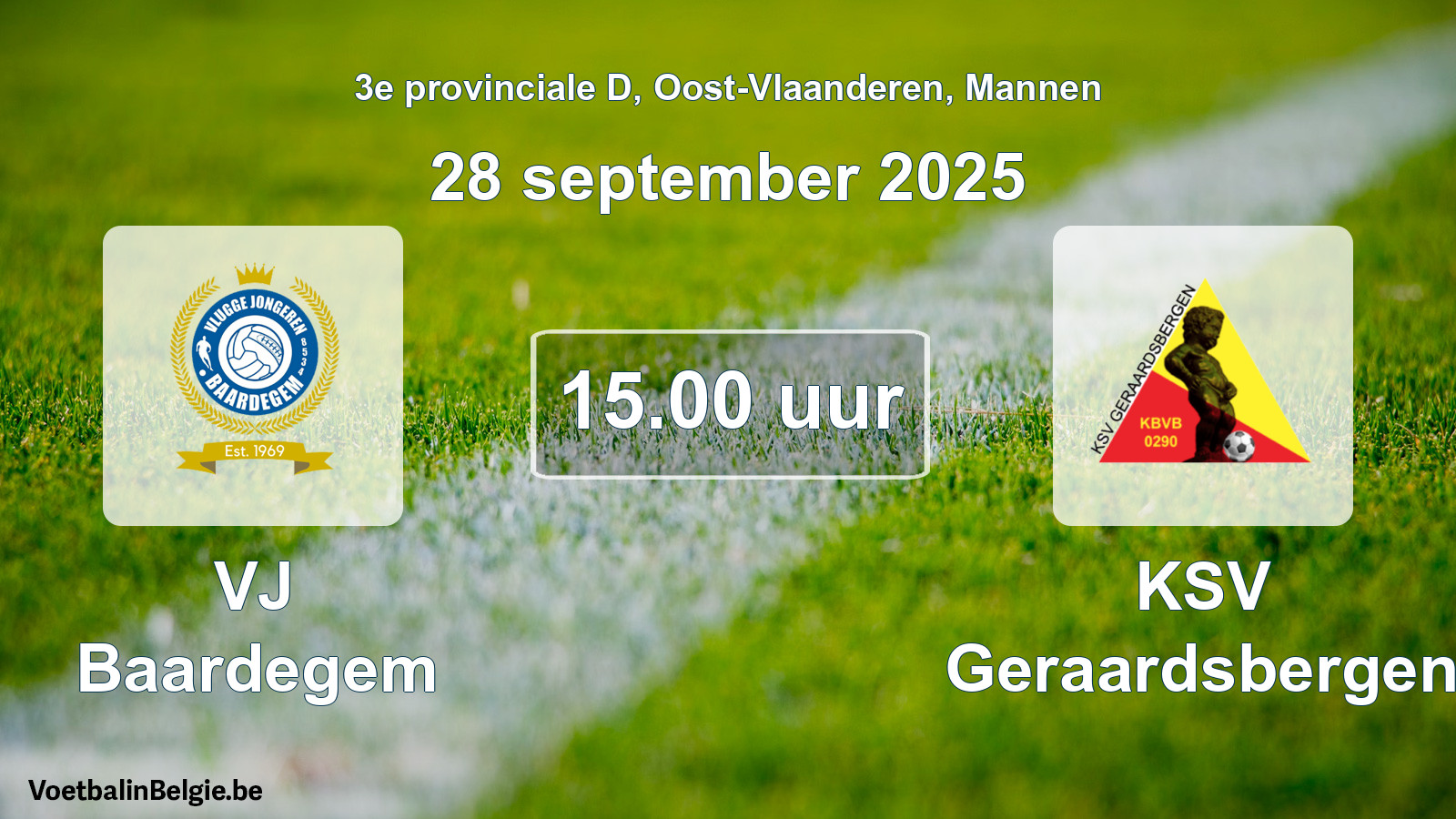 Scheduled match men football: VJ Baardegem - KSV Geraardsbergen (28 September 2025)