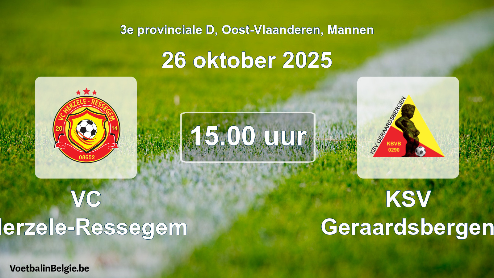 Scheduled match men football: VC Herzele-Ressegem - KSV Geraardsbergen (26 October 2025)