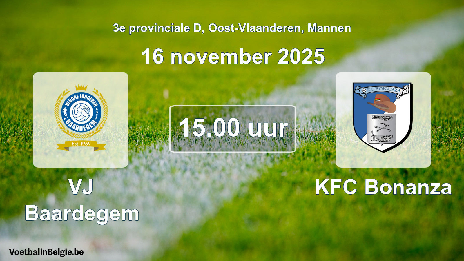 Geplantes Spiel männer-Fußball: VJ Baardegem - KFC Bonanza (16 November 2025)
