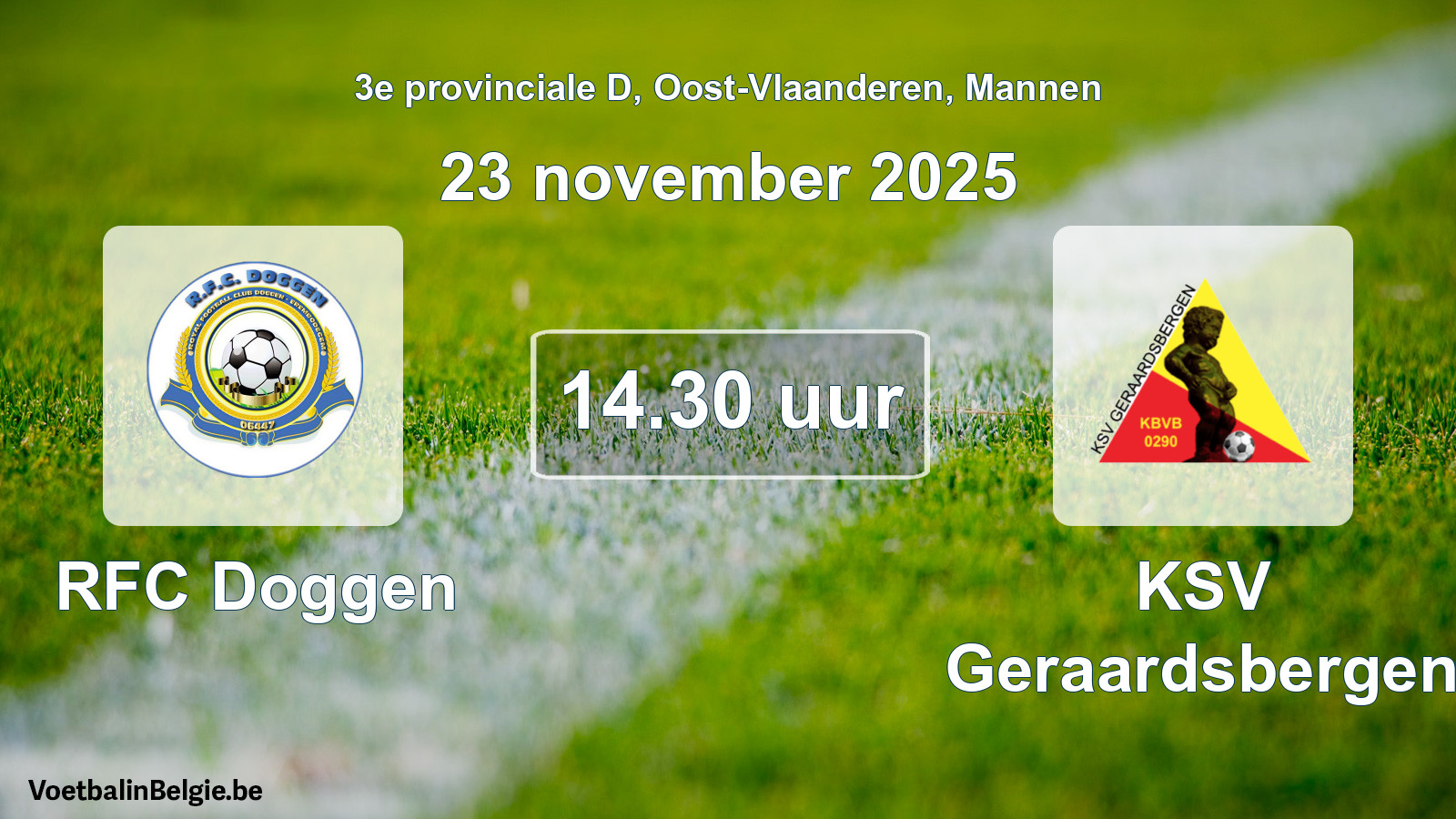 Scheduled match men football: RFC Doggen - KSV Geraardsbergen (23 November 2025)