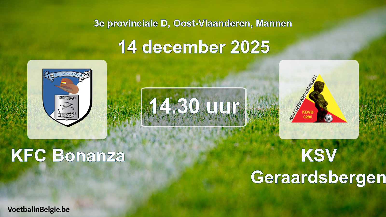 Scheduled match men football: KFC Bonanza - KSV Geraardsbergen (14 December 2025)