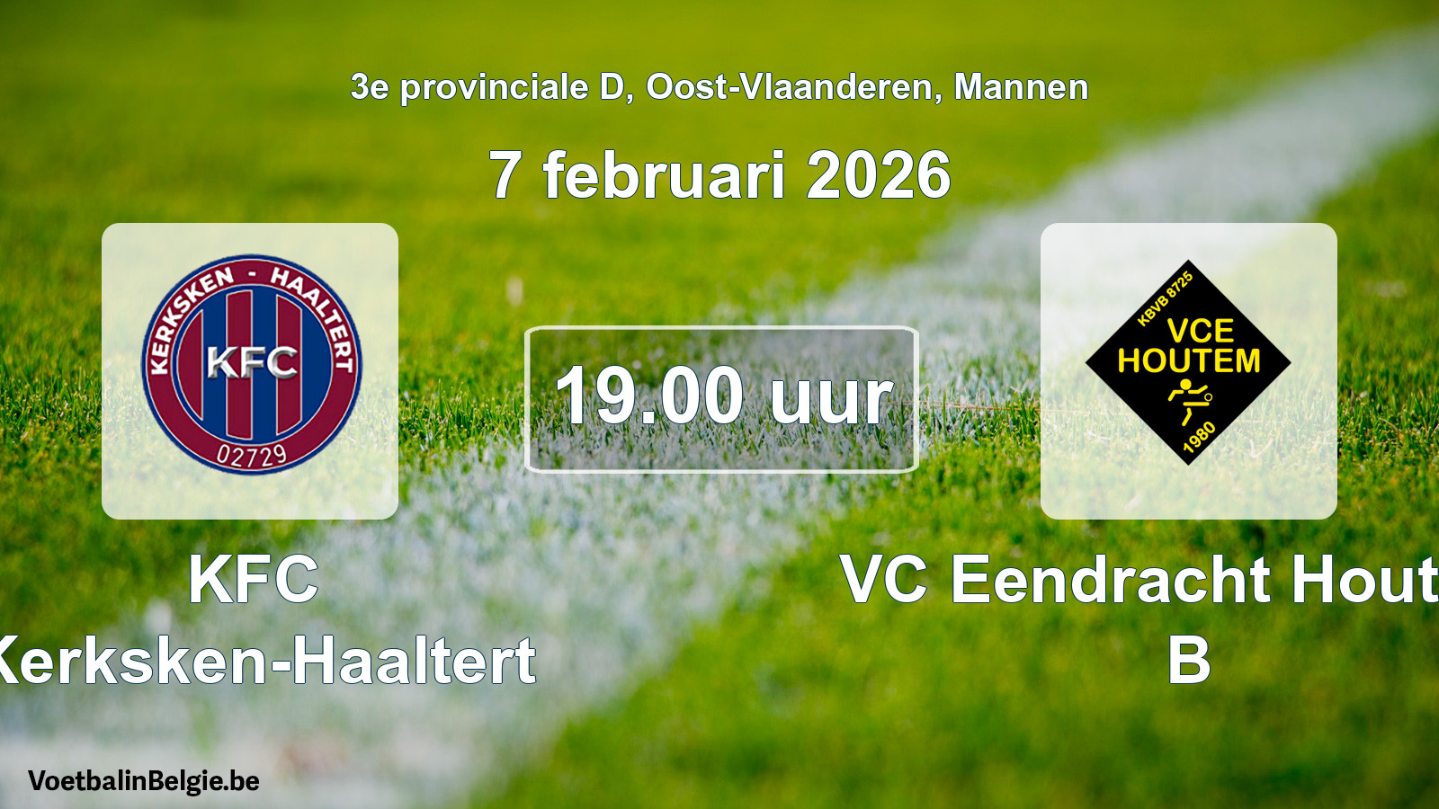 Scheduled match men football: KFC Kerksken-Haaltert - VC Eendracht Houtem B (7 February 2026)