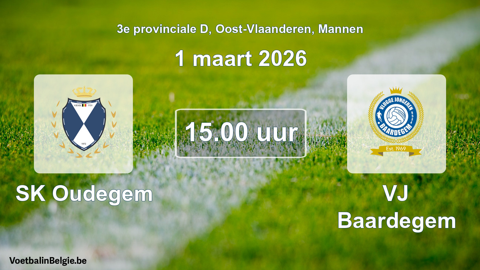 Scheduled match men football: SK Oudegem - VJ Baardegem (1 March 2026)