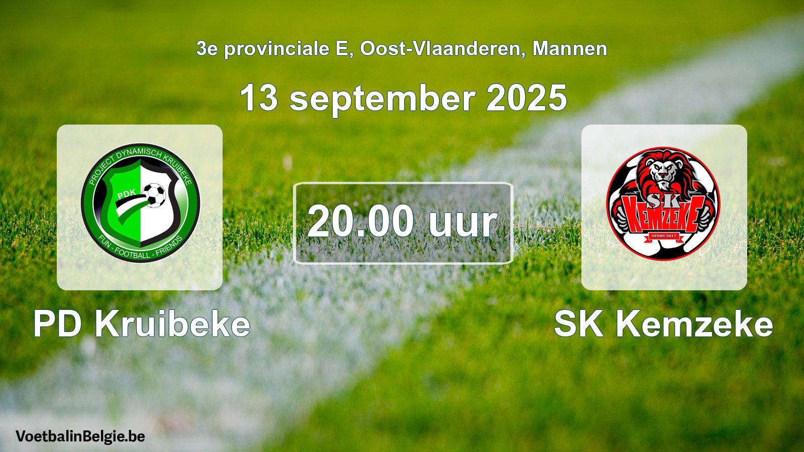 Scheduled match men football: PD Kruibeke - SK Kemzeke (13 September 2025)