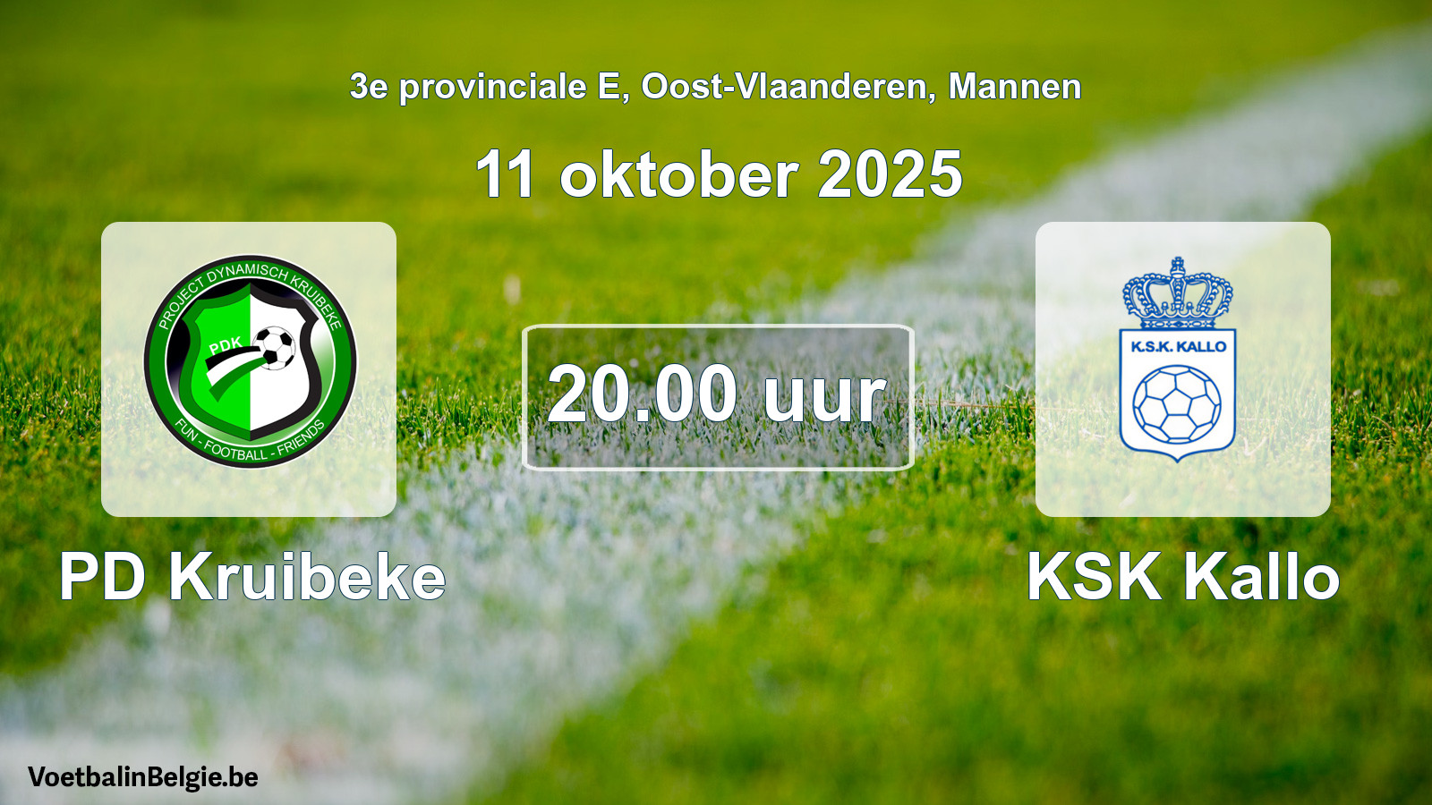 Scheduled match men football: PD Kruibeke - KSK Kallo (11 October 2025)