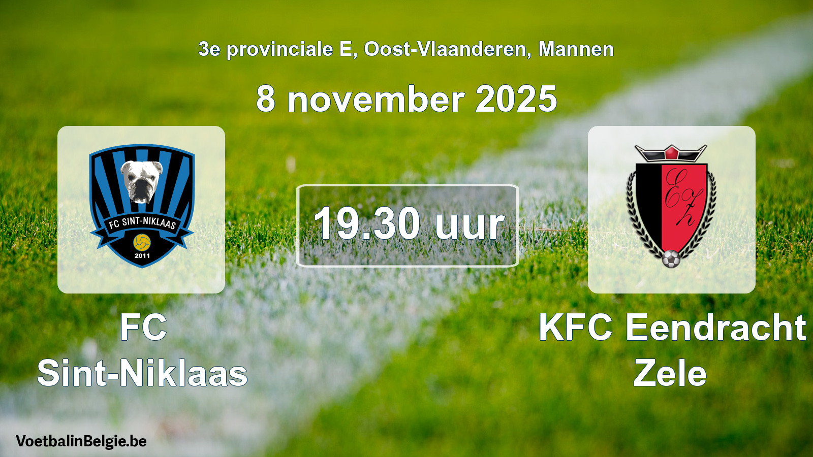 Scheduled match men football: FC Sint-Niklaas - KFC Eendracht Zele (8 November 2025)