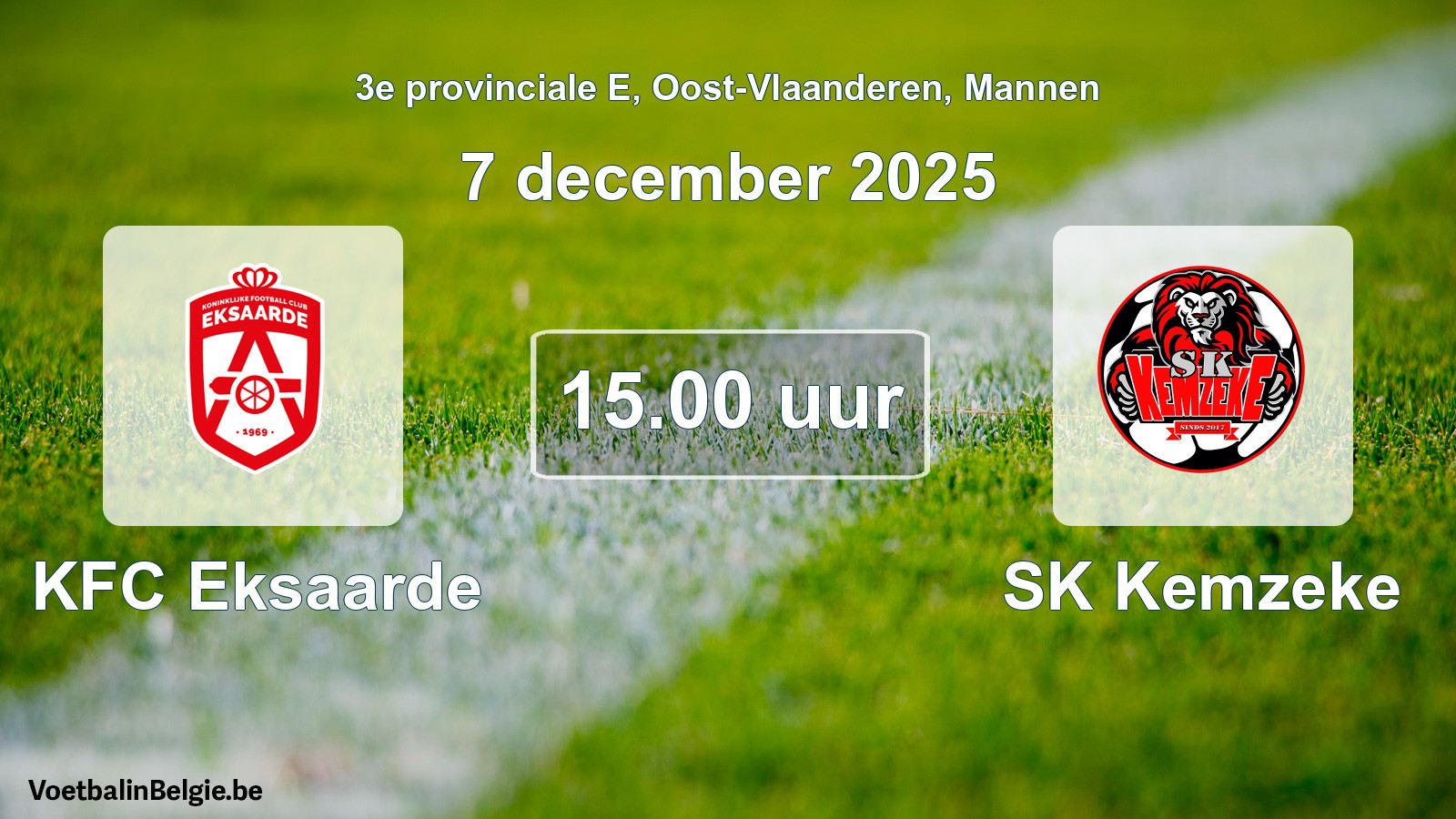 Scheduled match men football: KFC Eksaarde - SK Kemzeke (7 December 2025)