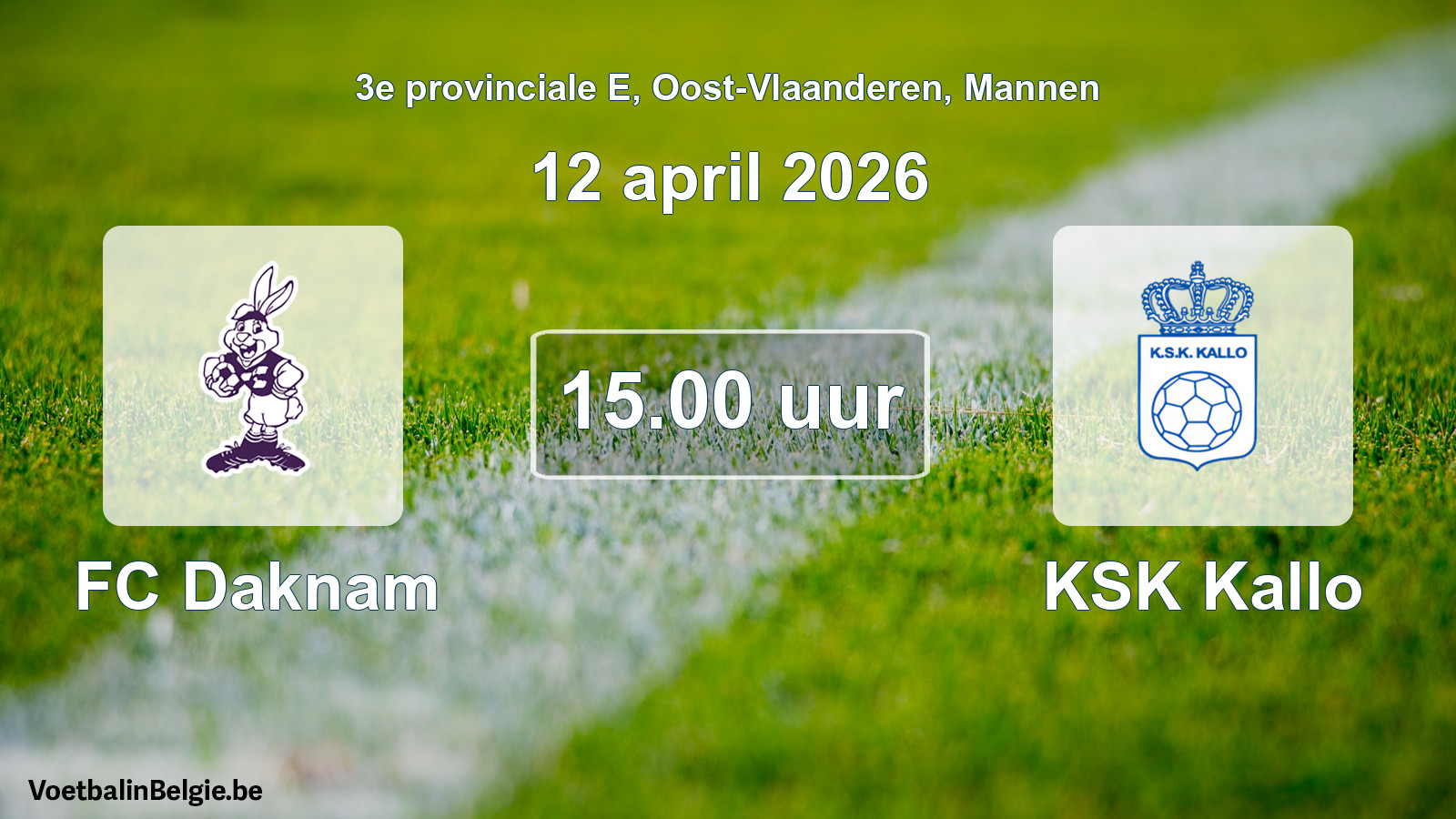Scheduled match men football: FC Daknam - KSK Kallo (12 April 2026)