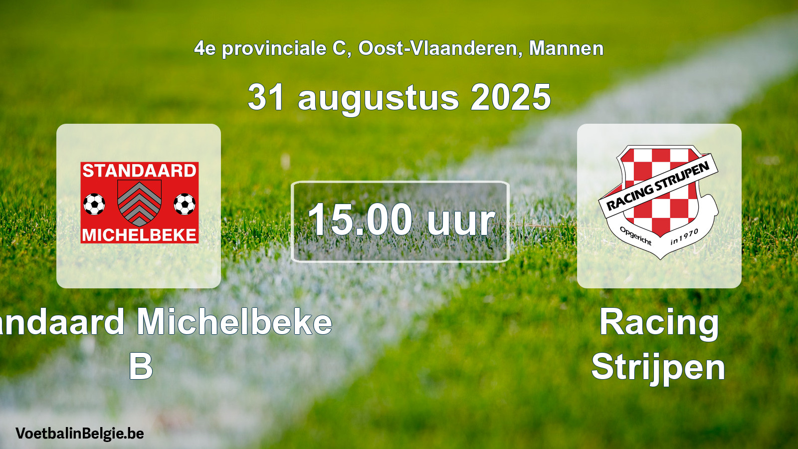 Scheduled match men football: Standaard Michelbeke B - Racing Strijpen (31 August 2025)
