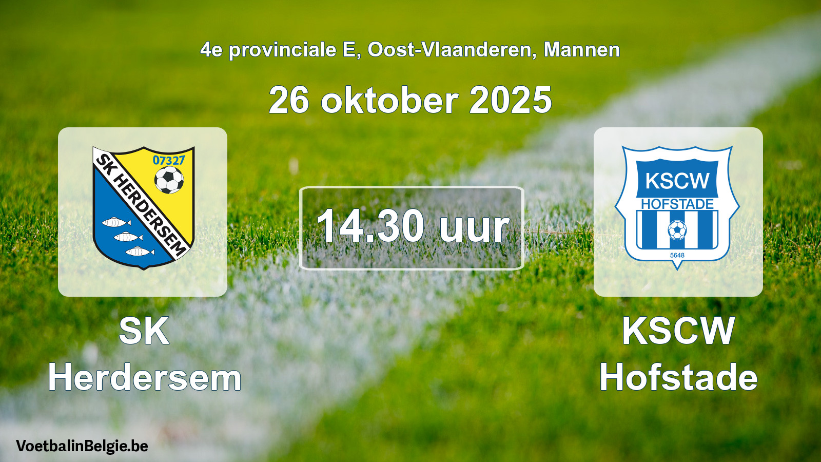 Scheduled match men football: SK Herdersem - KSCW Hofstade (26 October 2025)