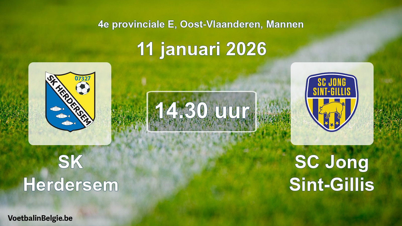 Scheduled match men football: SK Herdersem - SC Jong Sint-Gillis (11 January 2026)