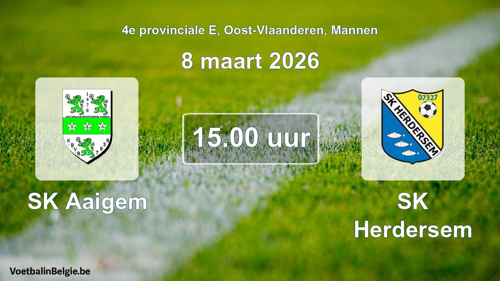Scheduled match men football: SK Aaigem - SK Herdersem (8 March 2026)