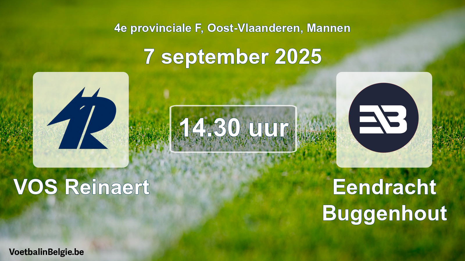 Scheduled match men football: VOS Reinaert - Eendracht Buggenhout (7 September 2025)