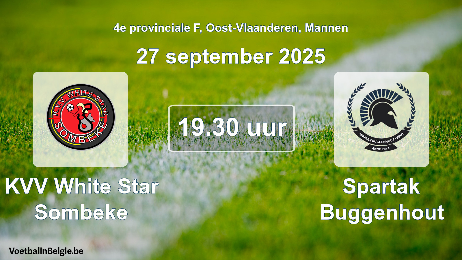 Scheduled match men football: KVV White Star Sombeke - Spartak Buggenhout (27 September 2025)