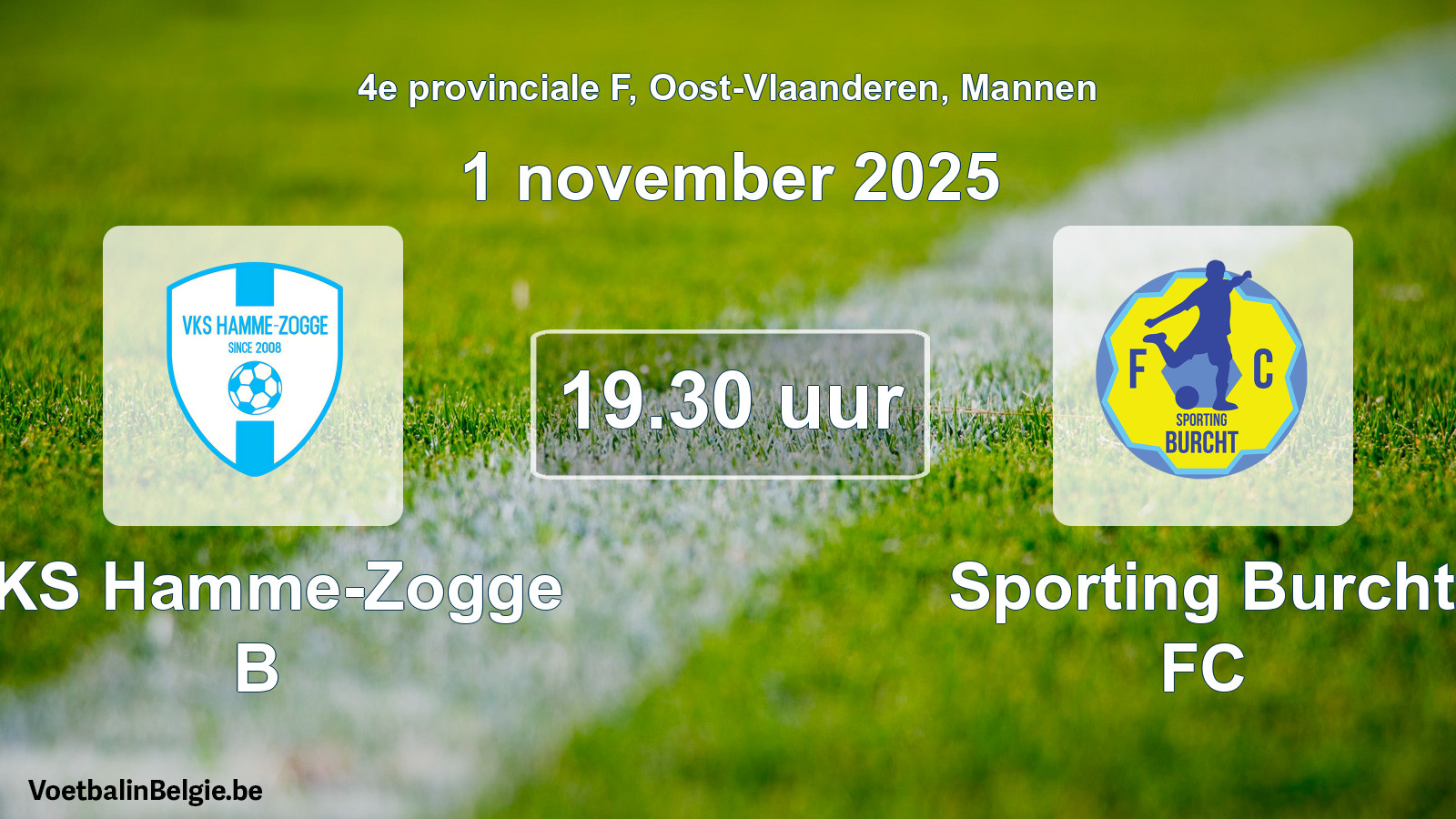 Scheduled match men football: VKS Hamme-Zogge B - Sporting Burcht FC (1 November 2025)