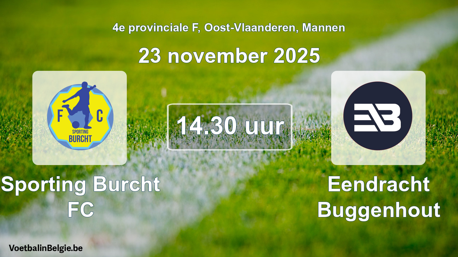 Scheduled match men football: Sporting Burcht FC - Eendracht Buggenhout (23 November 2025)
