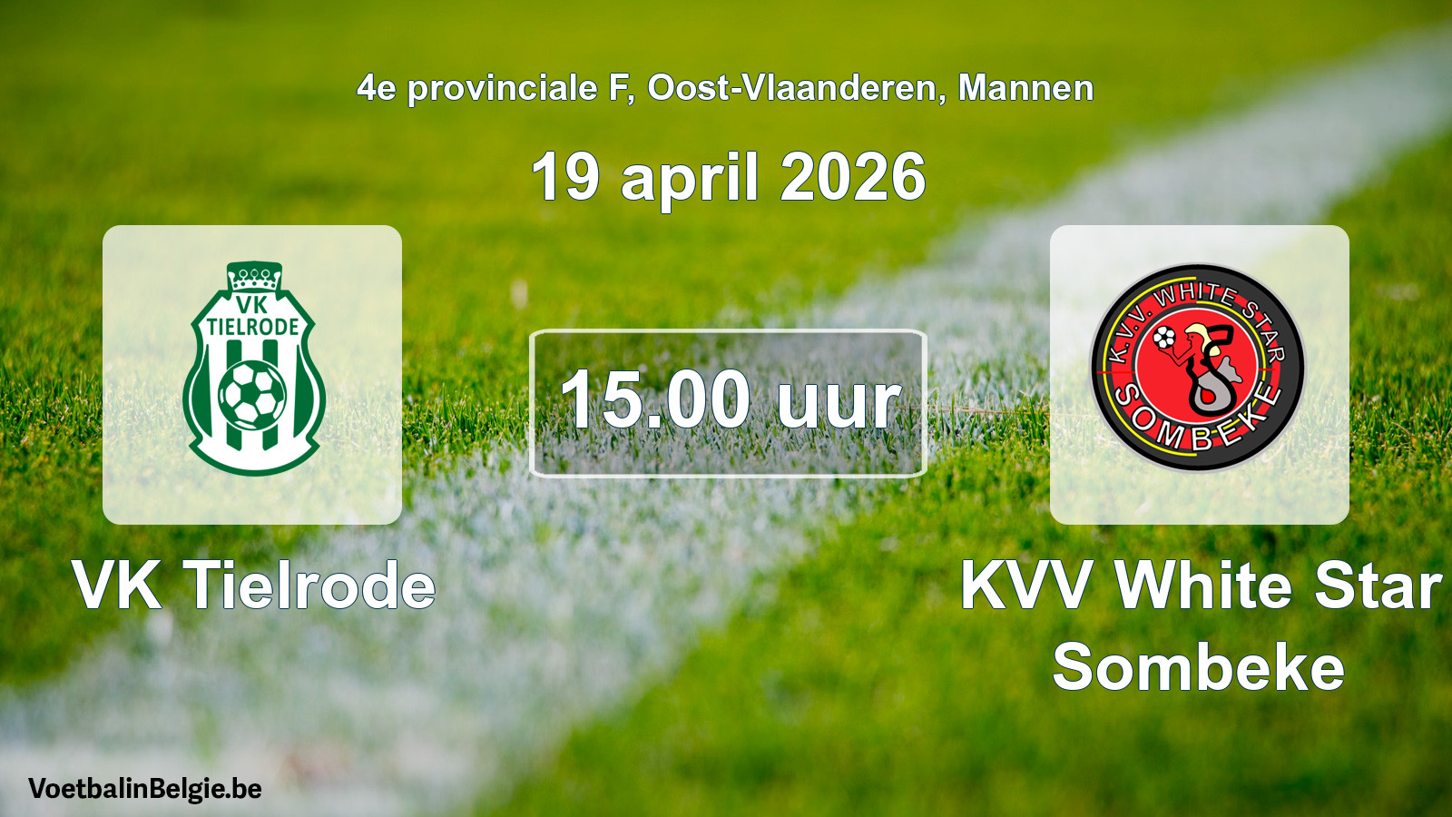 Geplantes Spiel männer-Fußball: VK Tielrode - KVV White Star Sombeke (19 April 2026)