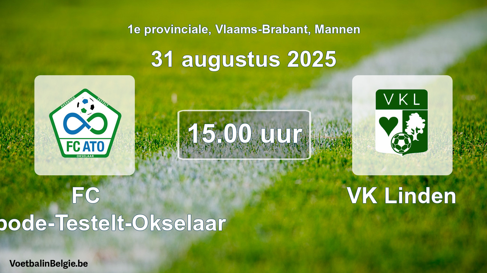 Scheduled match men football: FC Averbode-Testelt-Okselaar - VK Linden (31 August 2025)