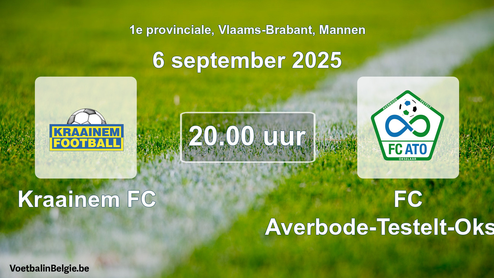 Scheduled match men football: Kraainem FC - FC Averbode-Testelt-Okselaar (6 September 2025)