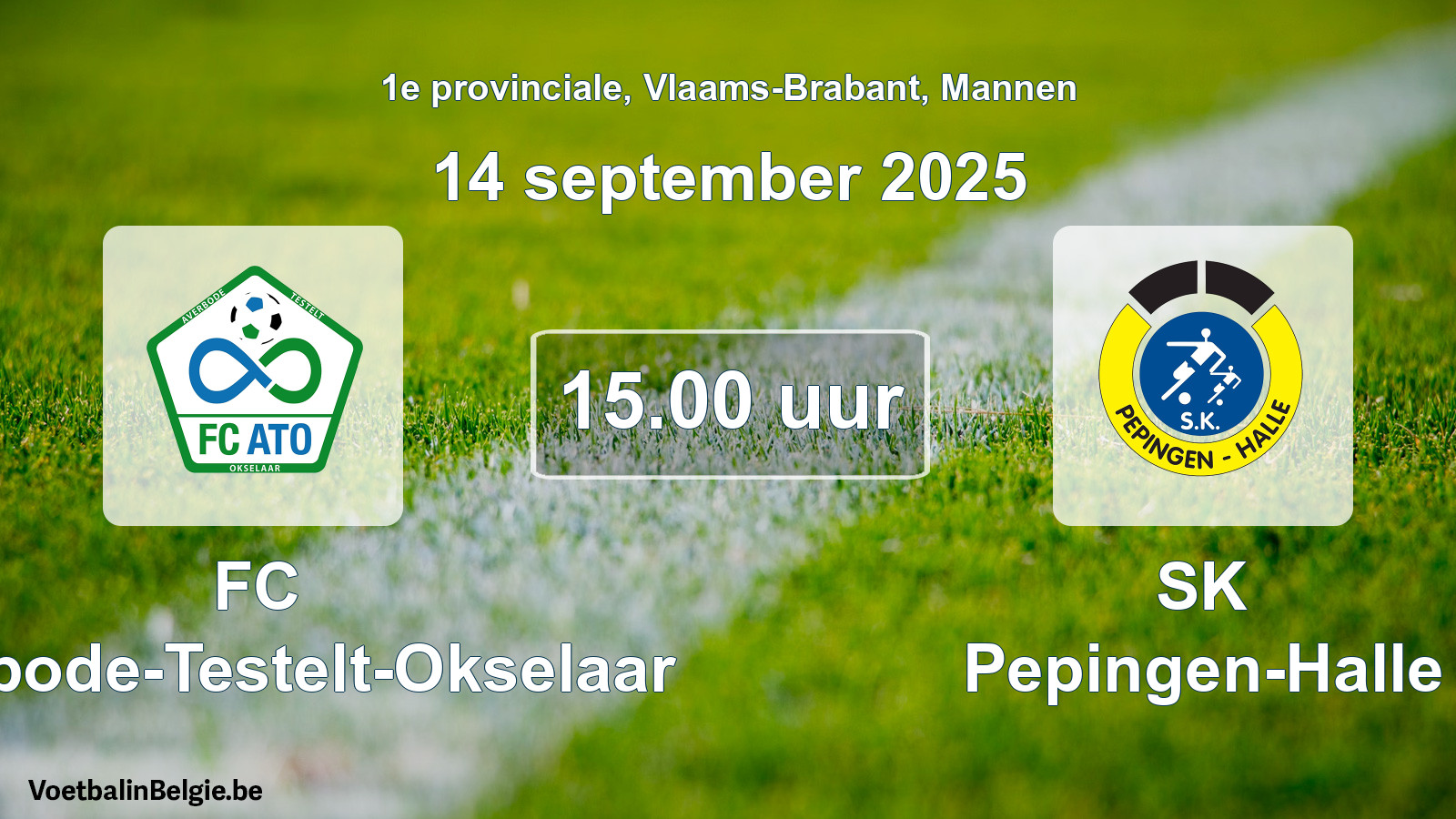 Scheduled match men football: FC Averbode-Testelt-Okselaar - SK Pepingen-Halle (14 September 2025)