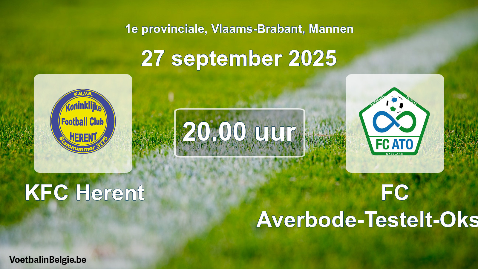 Scheduled match men football: KFC Herent - FC Averbode-Testelt-Okselaar (27 September 2025)