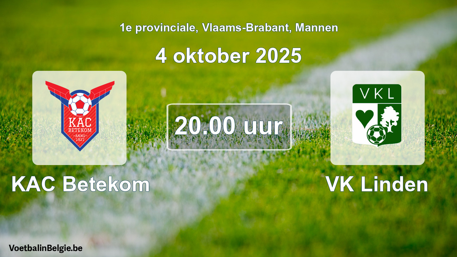 Geplantes Spiel männer-Fußball: KAC Betekom - VK Linden (4 Oktober 2025)