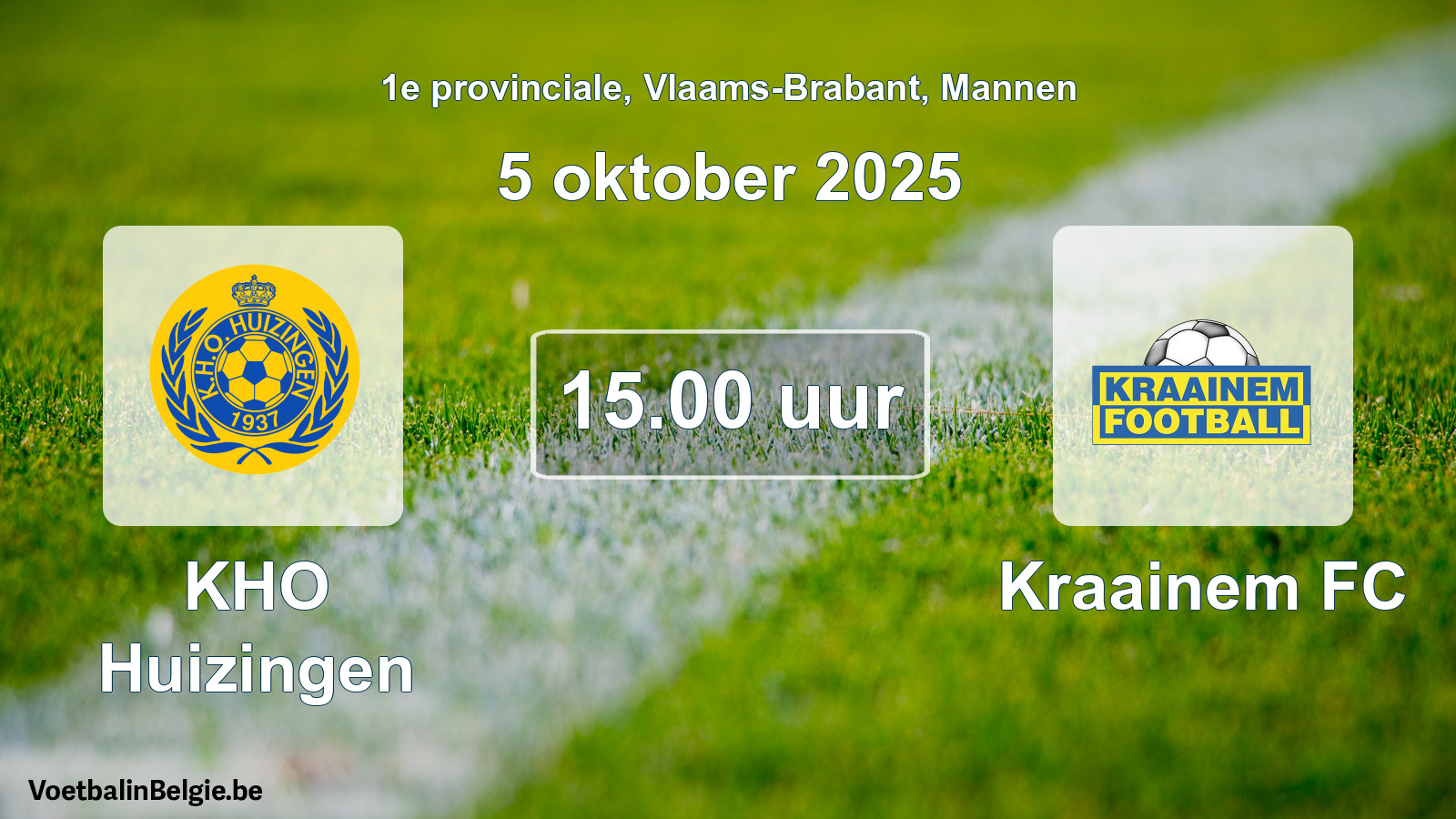 Scheduled match men football: KHO Huizingen - Kraainem FC (5 October 2025)