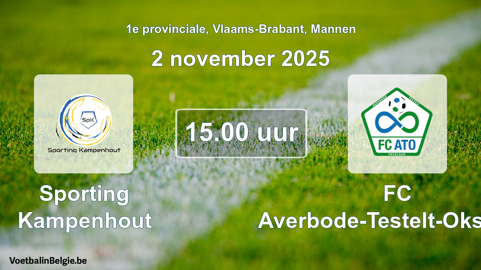Scheduled match men football: Sporting Kampenhout - FC Averbode-Testelt-Okselaar (2 November 2025)