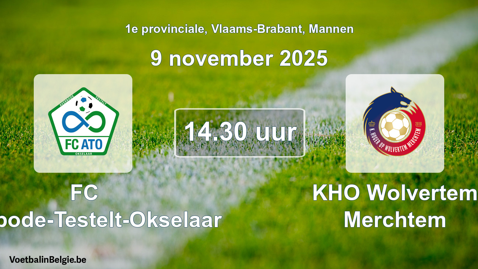 Scheduled match men football: FC Averbode-Testelt-Okselaar - KHO Wolvertem Merchtem (9 November 2025)