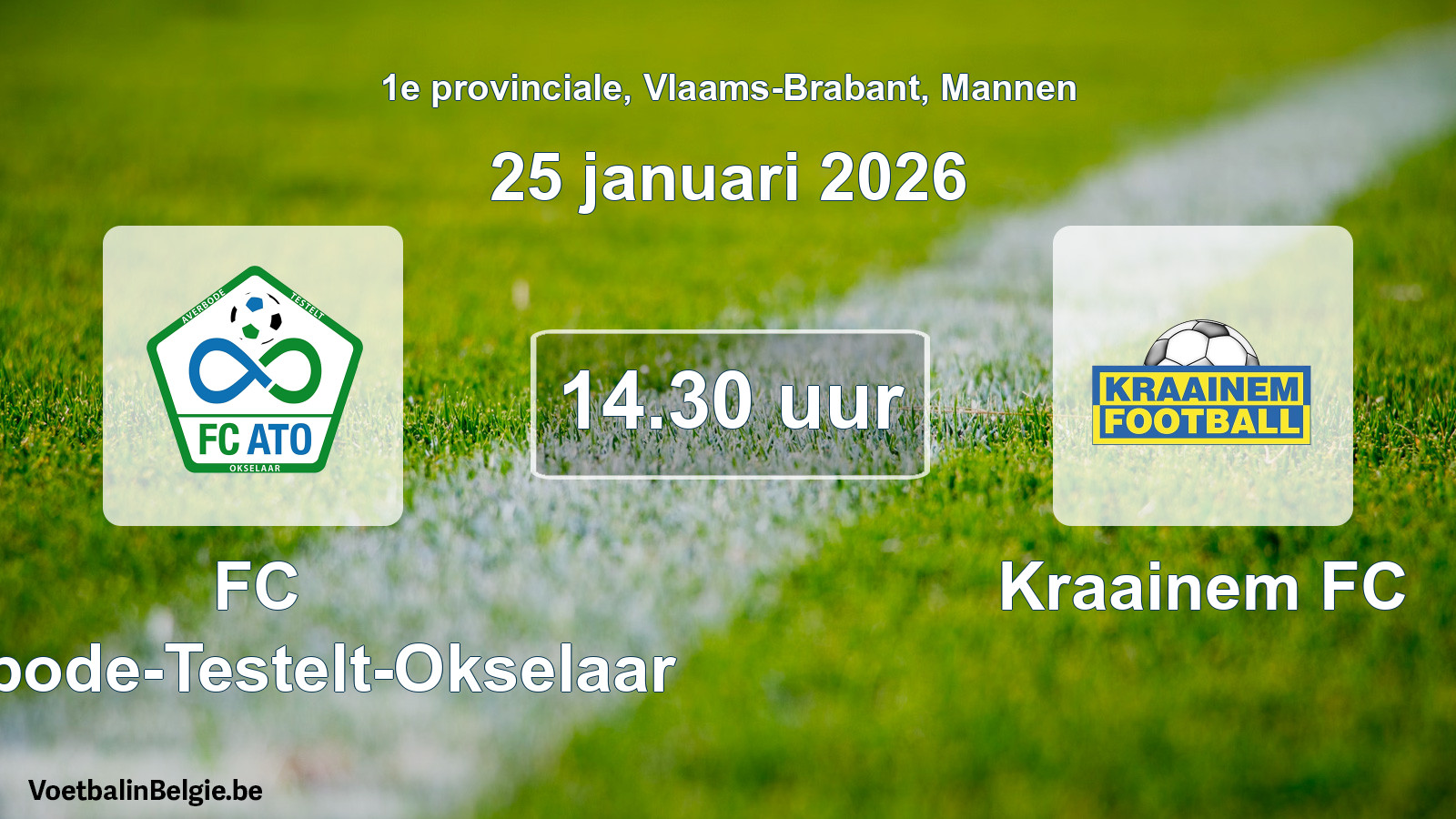 Scheduled match men football: FC Averbode-Testelt-Okselaar - Kraainem FC (25 January 2026)