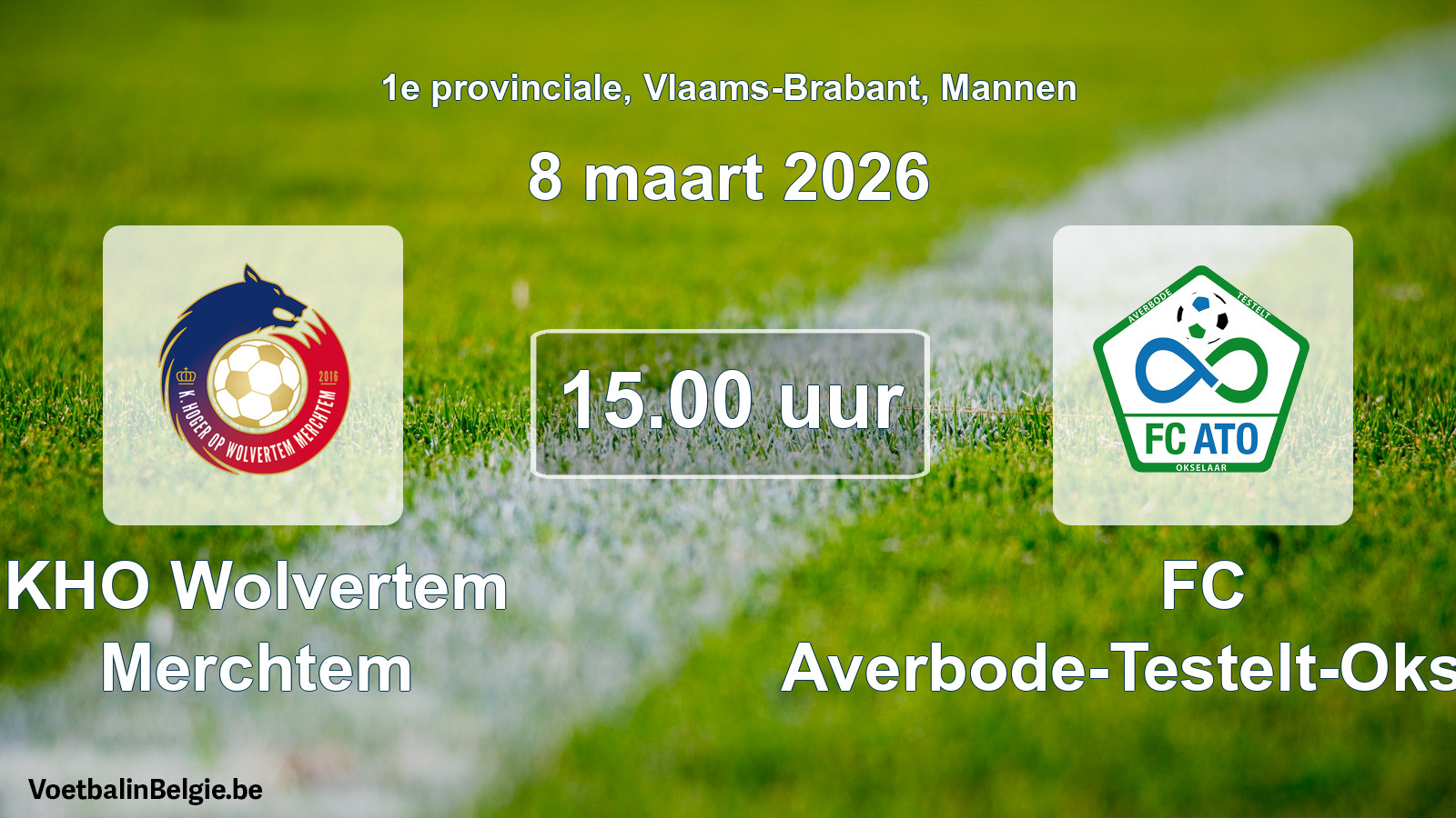 Scheduled match men football: KHO Wolvertem Merchtem - FC Averbode-Testelt-Okselaar (8 March 2026)